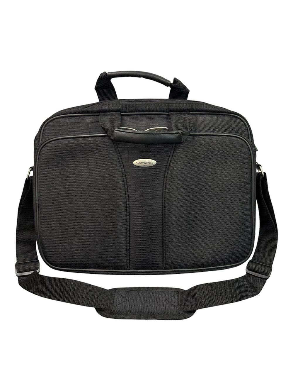 Samsonite Black Laptop Messenger Bag Briefcase Carry on Travel Busines 937795